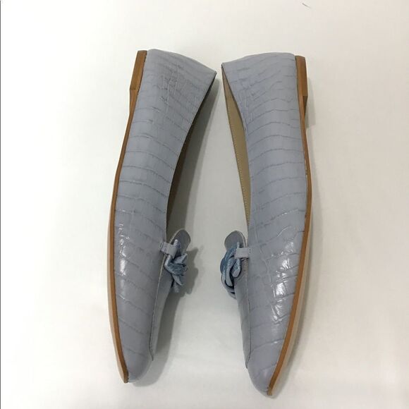 Casani Firenze by Jennifer Tattanelli Blue Croc Print Leather Loafer Sz 42 NIOB - Picture 6 of 9